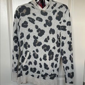 Leopard Print Hooded Sweater